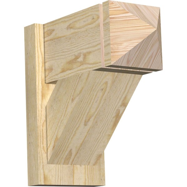 Ekena Millwork Traditional Arts & Crafts Rough Sawn Outlooker, Douglas Fir, 8"W x 16"D x 16"H OUT08X16X16TRA03RDF - main